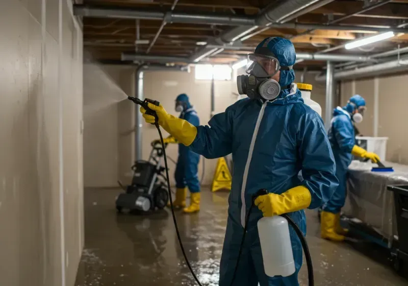 Basement Sanitization and Antimicrobial Treatment process in Edgewood, KY