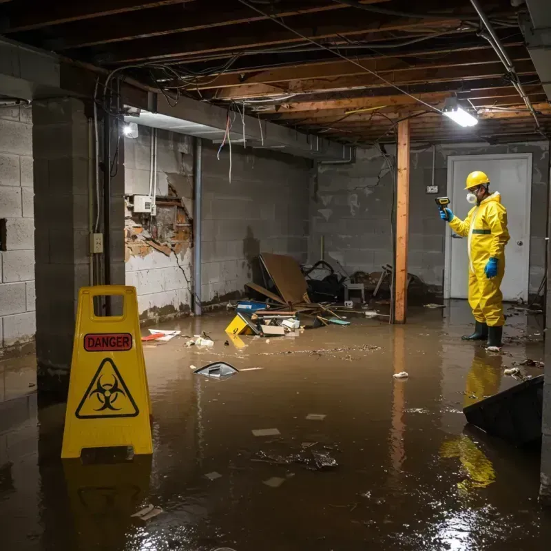 Flooded Basement Electrical Hazard in Edgewood, KY Property