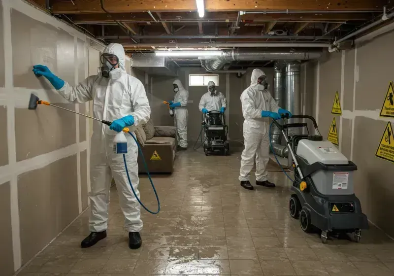 Basement Moisture Removal and Structural Drying process in Edgewood, KY